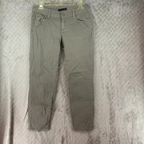 Apostrophe Denim - Apostrophe Womans 4 Denim Jeans Gray Skinny Ankle Zipper Low Rise Stretch